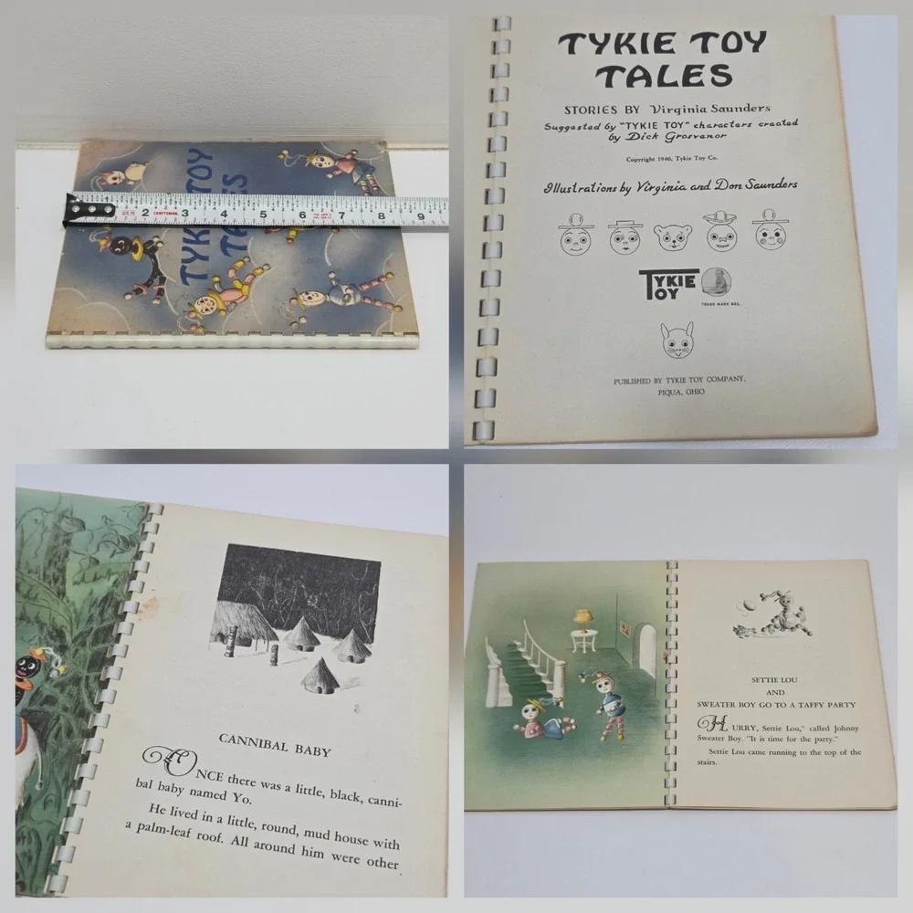 TYKIE TOY TALES no. 208 Virginia & Don Saunders 1946 Collector Vtg Book